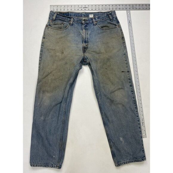 VINTAGE Levi's 550 Relaxed Fit Denim Jeans Men 37 X 30 Blue Tag Size 38 x 30 - Picture 10 of 12